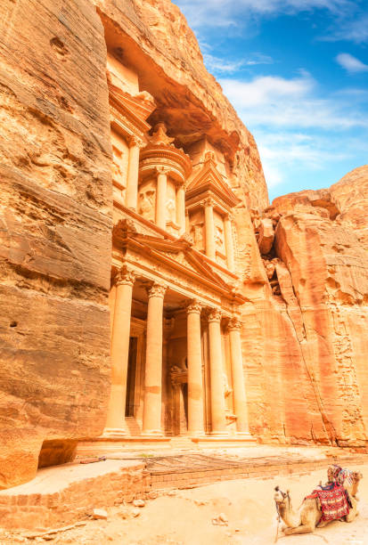 istock Ancient City of Petra: El-Khazneh (Facade of the Treasury) 1155358525