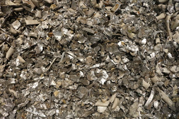 istock Scrap aluminum dust and metal trash 1155359459