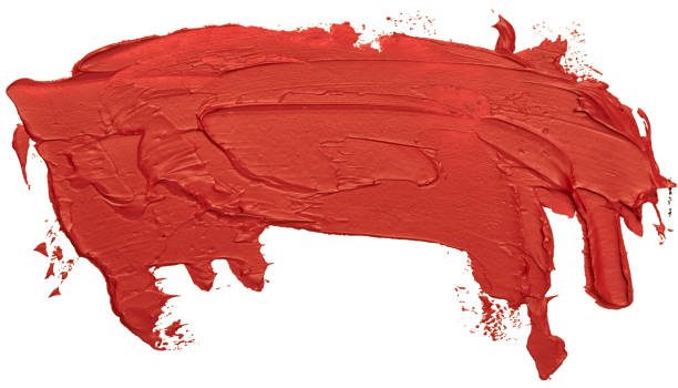 istock hand drawn isolated paintbrush stripe with dirty red color 1155359768