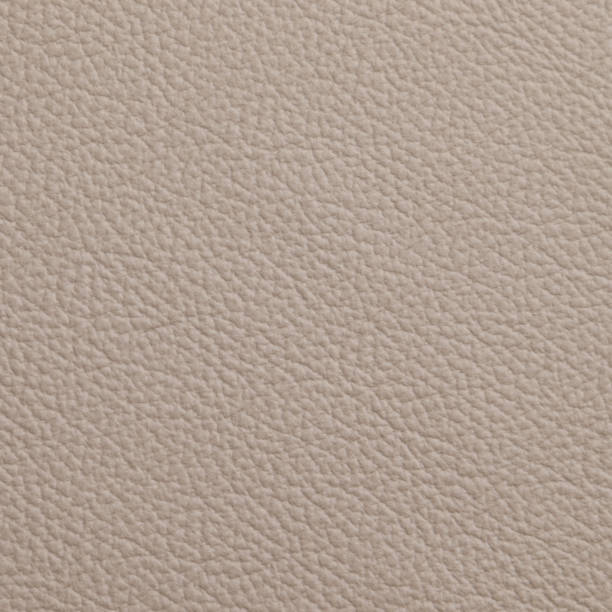 istock Closeup of light color leather material texture background 1155362321