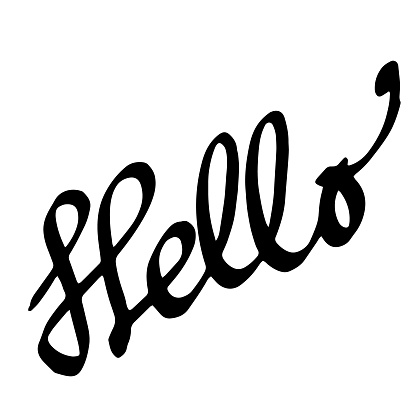 Vetores de Sinal Escrito Mão Do Vetor De Hello e mais imagens de Vetores de Sinal Escrito Mão Do Vetor De Hello e mais imagens de