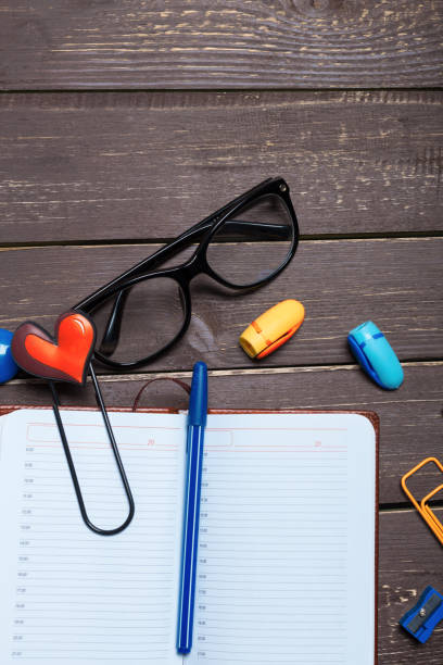 istock traveler objects on wooden table 1155364380