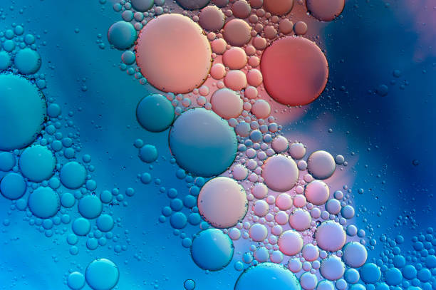 istock Colourful oil ink bubbles and drops. Abstract template mixed texture background. Wallpaper pattern. 1155366861