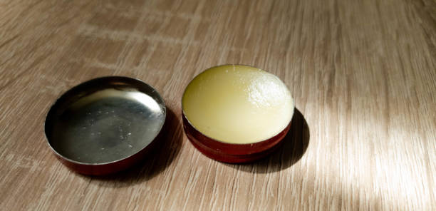 istock Menthol ointment in a jar in the close-up 1155367052
