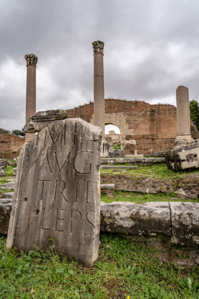 istock Ruins at Forum Romanum 1155367316