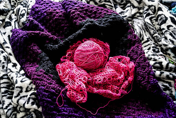 istock Fabric texture background and pink stave 1155368260
