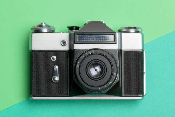 istock Old vintage film camera 1155372669