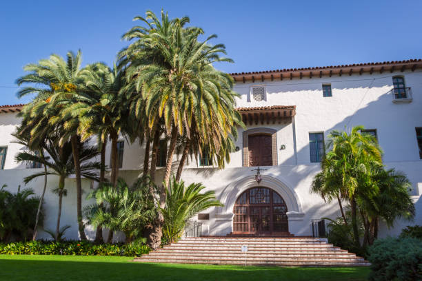 istock Santa Barbara Courthouse famous building on a sunny day 1155375162