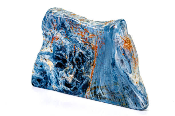 istock Macro stone Pietersite mineral on white background 1155376040
