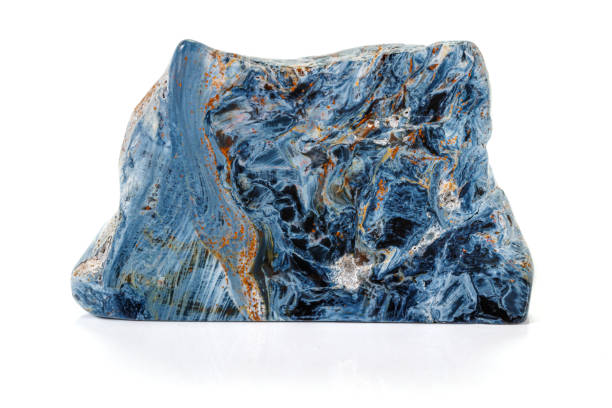 istock Macro stone Pietersite mineral on white background 1155376392
