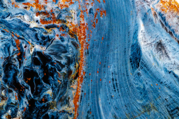 istock Macro stone Pietersite mineral on white background 1155376457