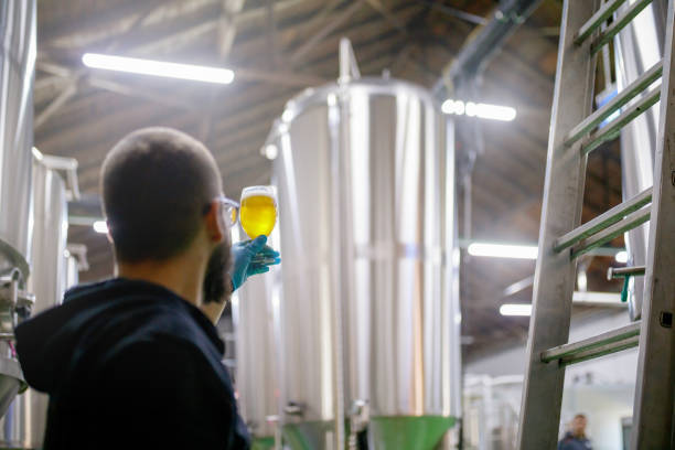 istock Examining clearness of beer 1155381110