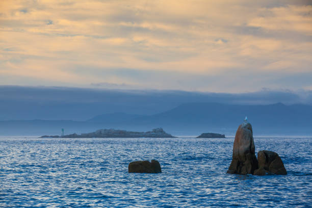 istock Sunset on Con Negro beach, by Pontevedra, Galicia, Spain 1155392842
