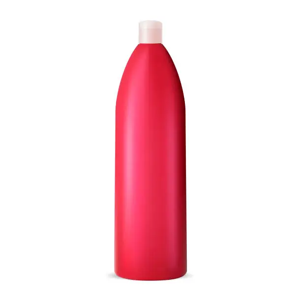 Vector illustration of Shower Gel or Shampoo Bottle. Conditioner Product.