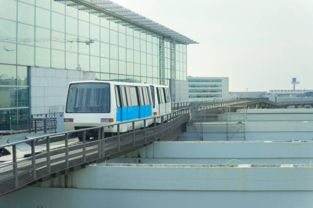 istock Train between Frankfurt airport terminals 1155394303