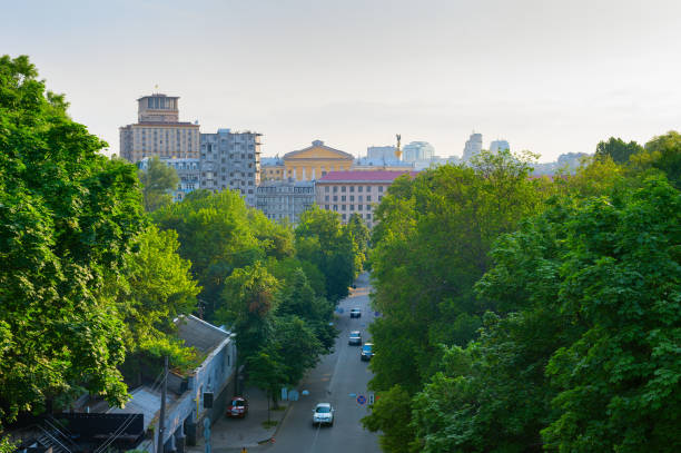 istock Kiev city center architecture road 1155394336