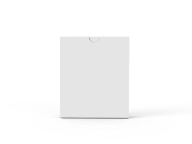 istock White blank flat box mock up template on isolated white background, ready for design presentation, 3d illustration 1155402133