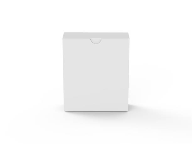 istock White blank flat box mock up template on isolated white background, ready for design presentation, 3d illustration 1155402173