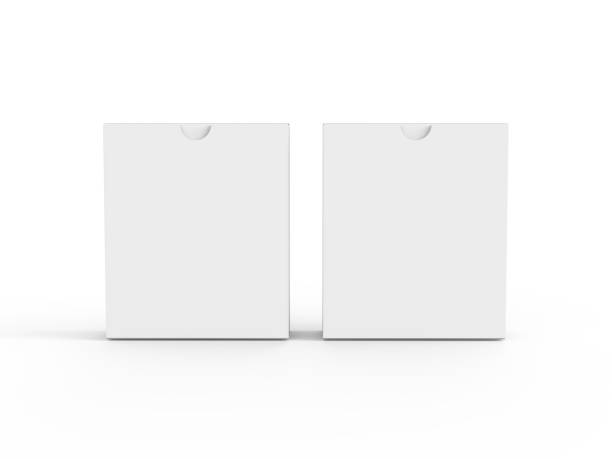 istock White blank flat box mock up template on isolated white background, ready for design presentation, 3d illustration 1155402325