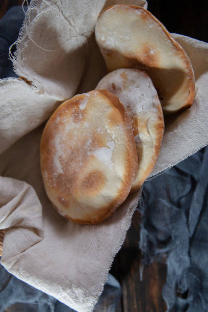 istock homemade healthy breakfast:fresh pita bread 1155402630