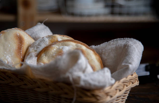 istock homemade healthy breakfast:fresh pita bread 1155402679