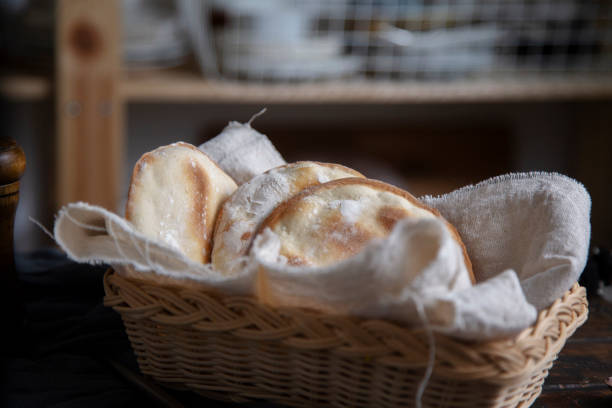 istock homemade healthy breakfast:fresh pita bread 1155402682