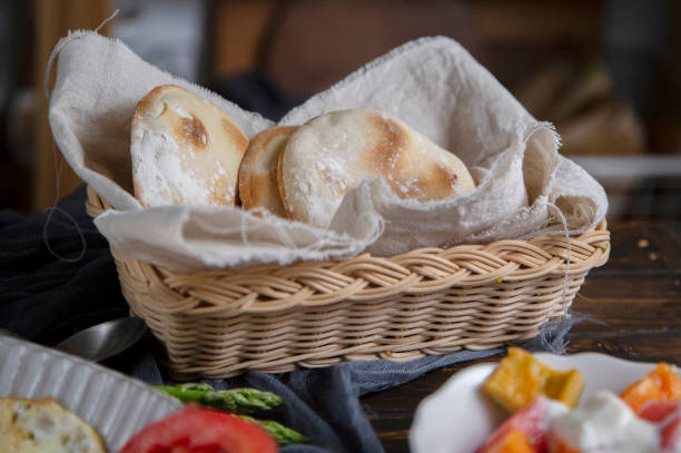 istock homemade healthy breakfast:fresh pita bread 1155403295