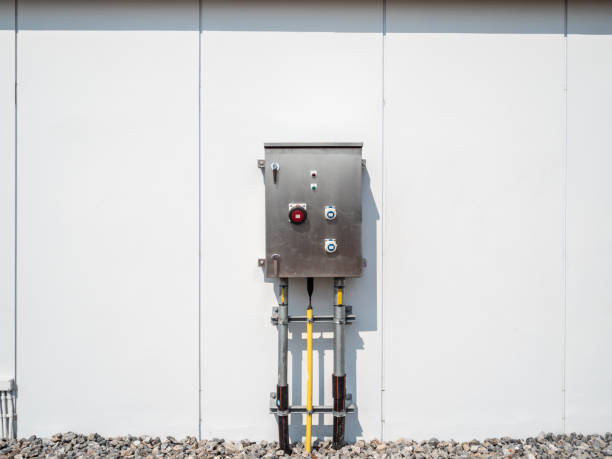 istock Main circuit box breaker  of electrical building 1155403381