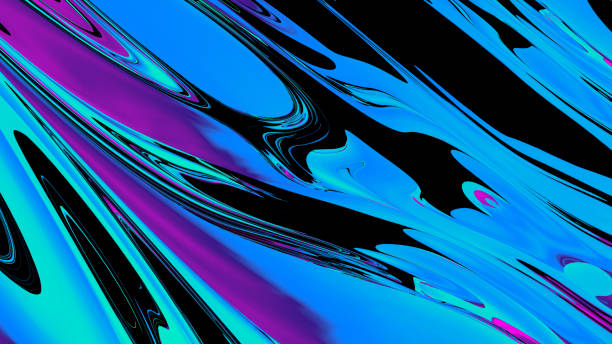 Abstract fluid art colors backgrounds. Trendy Vibrant Fluid Colors. 3d render