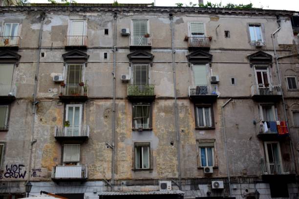 Old houses in Naples Italy