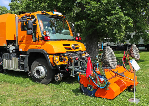 istock Road sweeper vehicle in the park 1155413820