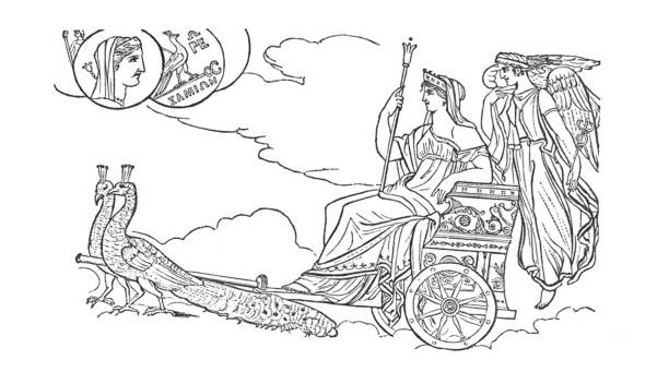 アンティークローマの女神イラスト-ジュノ - classical greek greece roman god god点のイラスト素材／クリップアート素材／マンガ素材／アイコン素材