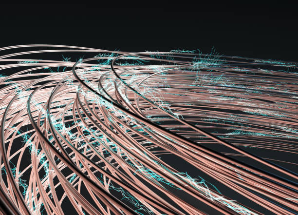 istock Metal wire with electric sparks 1155416487