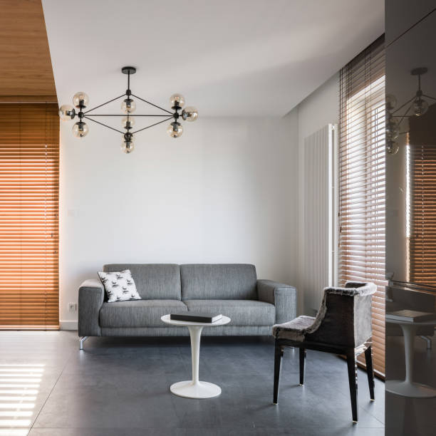 istock Apartment with wooden blinds 1155426027