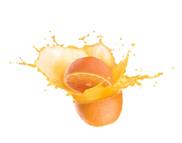 istock orange juice splash with orange 1155428356