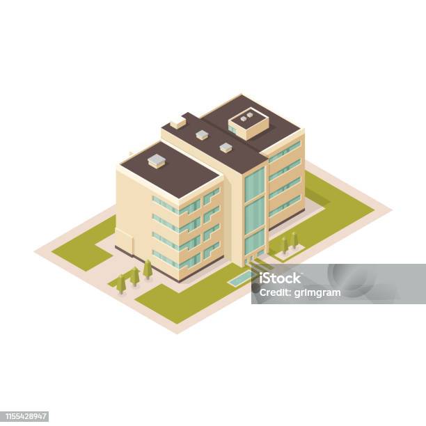 Vetores de Ilustração Isométrica Do Ícone Do Vetor Apartamentos Modernos Ou Elementos Infográfico e mais imagens de Alto - Descrição Geral