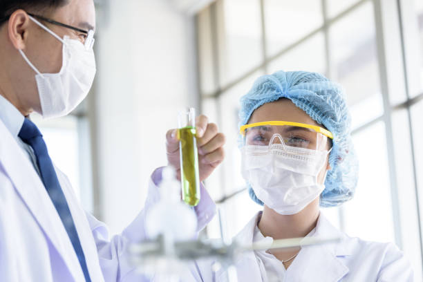 istock Asian young student scientist researching  and learning with senior scientist have teaching in a laboratory. 1155429906