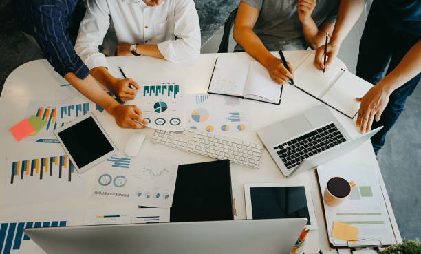 istock Startup business young man group meeting and brainstorming on office workplace. 1155430371