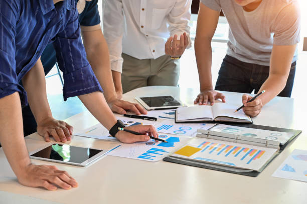 istock Startup business young man group meeting and brainstorming on office workplace. 1155430391