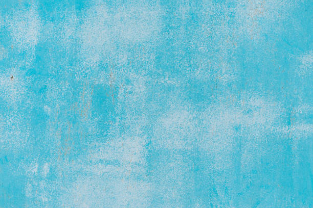 青と白の古いひび割れた塗料パターン。ピーリングペイントの背景。素朴な青いグランジ素材のパターン。塗料の破損みすぼらしい塗料と石膏の亀裂の青いテクスチャ。 - peeling paint wall white ストックフォトと画像