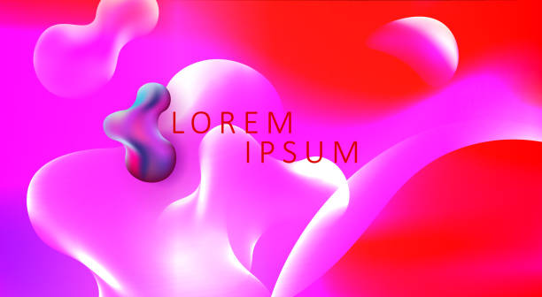 istock Violet with red color background with abstract geometric shapes of oval shape and light shade 1155433961