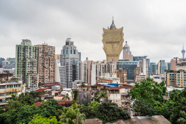 istock Macau skyline from elevated point of view 1155436471
