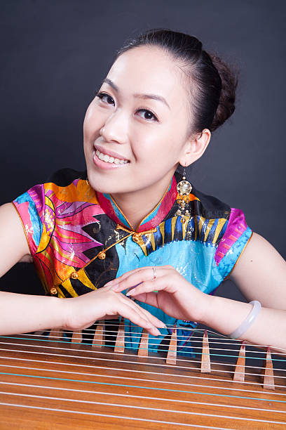 istock Girl and Chinese zither 115543721
