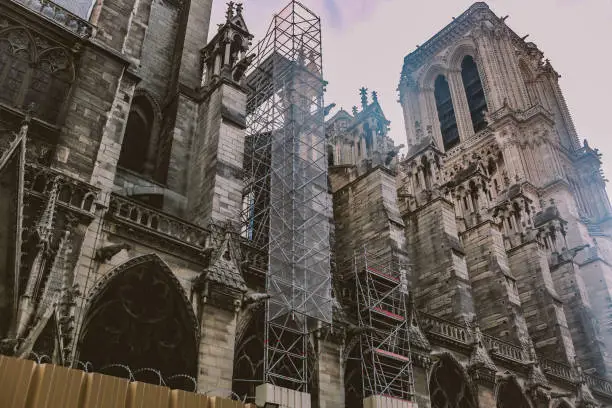 Photo of Notre Dame de Paris Cathedral after the fire