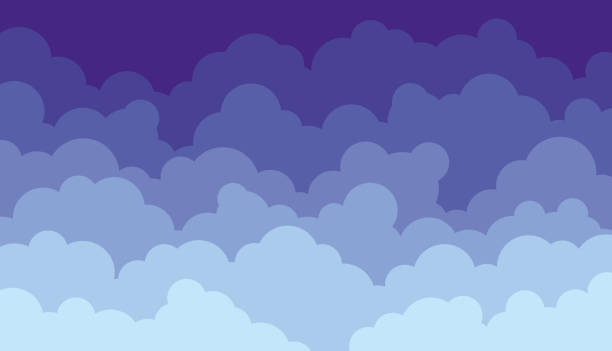 flache clouds sky design hintergrund - air nature high up pattern stock-grafiken, -clipart, -cartoons und -symbole