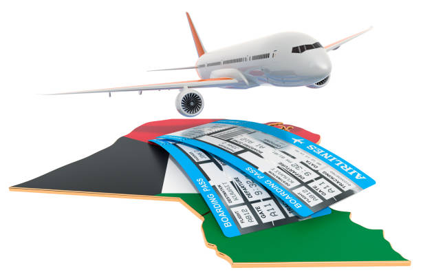 istock Flights to Kuwait concept. 3D rendering isolated on white background 1155445810