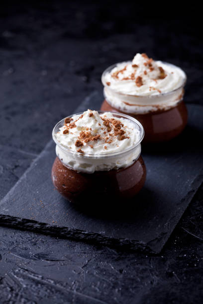 istock Chocolate Mousse With Whipped Cream And Cookies 1155451594