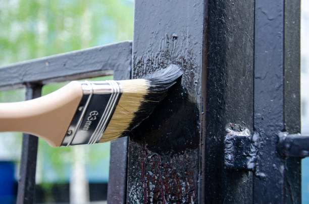 istock Paint brush and black paint. Painting. 1155452233