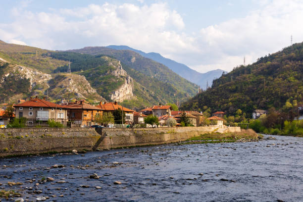 istock Krichim City view from other side of river 1155452384