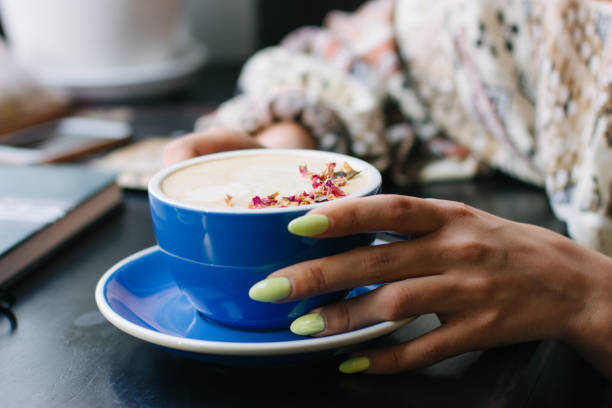 istock Coffee cup of cappuccino with latte art. 1155454032
